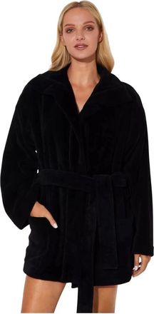 Dsquared2 Logo Badjas - Dames - Badjassen - Zwart - L - Katoen - Nachtkleding