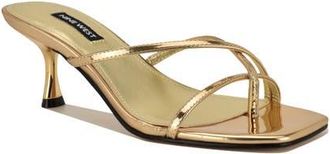 Nine West Anirey Slide Sandal in Gold at Nordstrom, Size 8.5