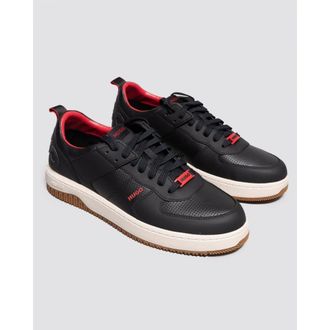 HUGO BOSS Hugo Kilian_Tenn Mens Mixed-material trainers - Black - Size UK 11