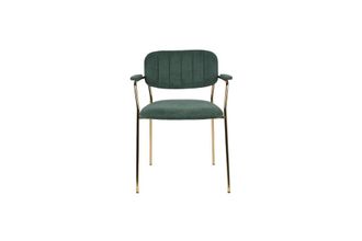 White Label Silla de terciopelo verde