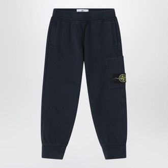 Stone Island Navy blue cotton joggers