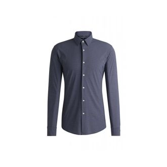 HUGO BOSS Heren, Overhemden, Blauw, Maat: M Jersey