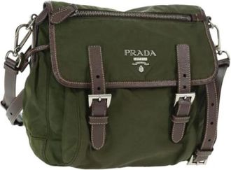 Prada Pre-owned Cross Body Bags, female, Green, Size: ONE SIZE Pre-owned Vintage Cross Body Bag