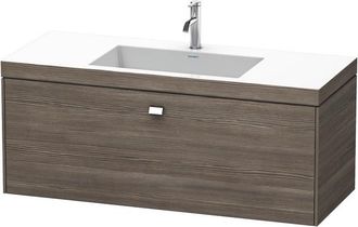 Duravit Lavamanos Duravit Brioso C-bonded Con Base Mural 120,0x48,0 Cm, 1 Caj&oacute;n, Sin Rebosadero, Con Banco Para Grifos, 1 Agujero Para Grifos, Color (frente/c