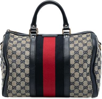 Gucci Pre-owned Gucci Medium GG Canvas Web Joy Boston Bag Ladies K05I7HUHY5ISCTCK