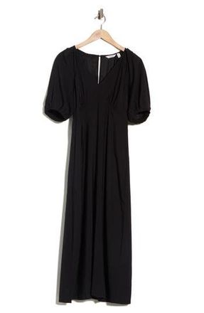 b.young Bubble Sleeve Midi Dress in Black at Nordstrom Rack, Size 10 Us / 42 Eu