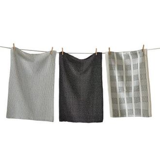 Tag Sonoma Dishtowel S/3 Black Black Cotton Everyday at Nordstrom
