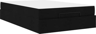 vidaXL Estructura De Cama Con Colch&oacute;n Negro 120 X 190 Cm Tela Vidaxl