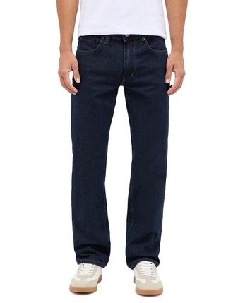Mustang Straight-Jeans MUSTANG Herren Style Tramper Straight, Herren, Gr. 30, L&auml;nge 32, 880 dunkelblau, 69% Baumwolle, 29% Polyester, 2% Elasthan, unifarben, 