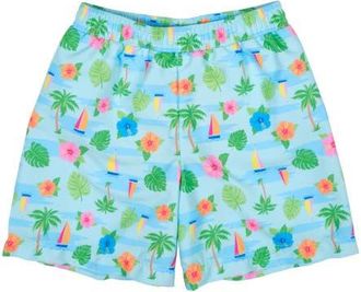 Florence Eiseman Tropical Print Swim Trunk in Multi at Nordstrom, Size 12M
