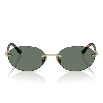 Tiffany & Co. Sunglasses Tf3104 D 623882 Pale Gold/Dark Green Women