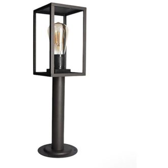 Trade Shop TrAdE Shop Traesio - Lampione Da Giardino 48cm Lampioncino Da Terra Per Vialetti Attacco E27 Ip44 518pa-h480 - Nero