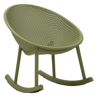 Dmora Silla Phunt, 2 Sillas, Mecedora, Apta Para Interior/exterior, Estructura De Pl&aacute;stico, Verde