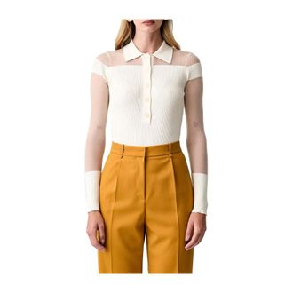 Patrizia Pepe Jersey con cuello - Tops - Mujer - Blanco - XS