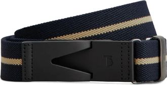 Tod's striped belt - men - Polyester/Viscose/Rubber/Leather - 110 - Blue