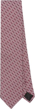 Lanvin jacquard silk tie - men - Silk - One Size - Red