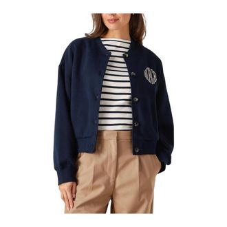 Tommy Hilfiger Varsity Fleece Bomber - Dames - Bomber jackets - Blauw - L - Katoen - Jassen