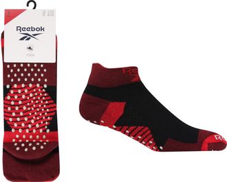 Reebok Unisex Technical Yoga Socks - Mens and Ladies, Soft Cotton, Ankle Length, Pull Up Heel, Seamless Toe, Cushioned, with Grips, 1 Pair Size Range of UK 2