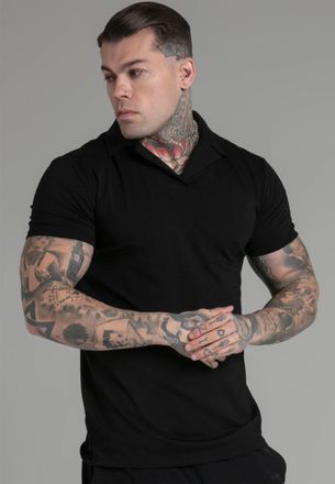 Siksilk Hombres Negro Revere Polo XXL