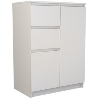 Hucoco Parma C&oacute;moda Moderna Para Sal&oacute;n / Dormitorio / Oficina 97x70x40 2 Puertas + 2 Cajones Aparador Moderno Vestidor