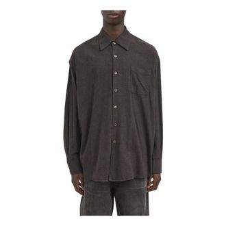 Our Legacy Borrowed Shirt - Heren - Casual Overhemden - Bruin - M - Katoen - Overhemden
