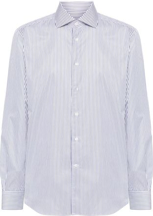 Corneliani striped shirt - men - Cotton - 40 - White