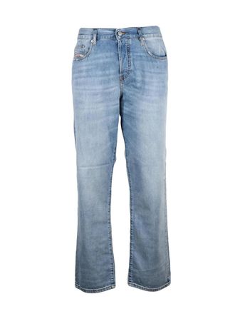 Diesel Light Blue Cotton Straight Jeans