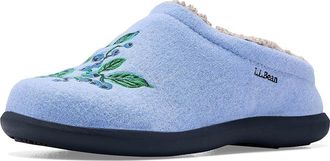 L.L.Bean Daybreak Scuff Motif 2 Womens Slippers Seaboard Blue/Jessfrank/Blueberries : 11 B - Medium, Wool
