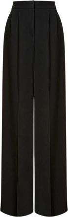 Alberta Ferretti Fluid Stretch Cady Broek - Dames - Wijde Broeken - Zwart - S - Polyester - Broeken