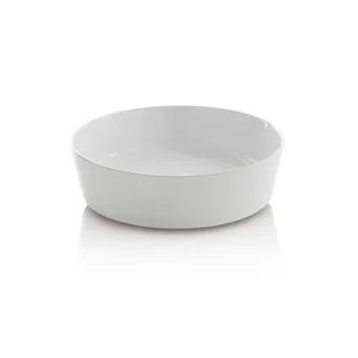 Aquadesign Lavabo sobre encimera blanco en cer&aacute;mica