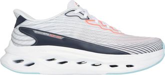 Skechers Mens Max Cushioning Glide Step Sapphire Hands Free Slip-ins Trainers, White multi-coloured, 10.5 UK