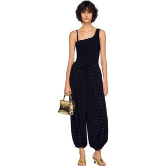 Sandro Tangolino metallic leather bag in Gold at Nordstrom, Size Medium