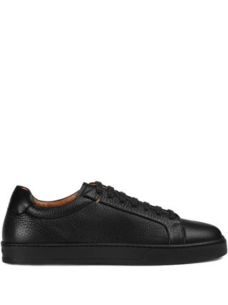 Doucal's leather lace-up sneakers - Black