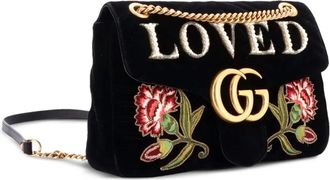 Gucci Borsa a spalla GG Marmont media - Nero