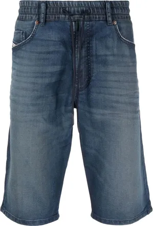 Diesel D-Krooley drawstring-waist denim shorts - men - Cotton/Elastane/Lyocell - 26 - Blue