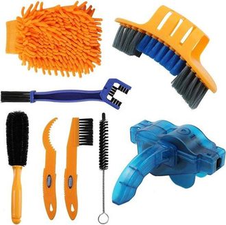 OEM Juego De Cepillos De Limpieza De Precisi&oacute;n Para Bicicletas - 8 Piezas Para Todo Tipo De Bicicletas