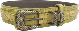 Bottega Veneta Pre-owned Belts, female, Yellow, Size: ONE SIZE Pre-owned Leather belts