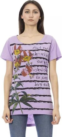 Trussardi Action T-shirt met korte mouwen - Dames - T-shirts - Paars - L - Katoen - Tops