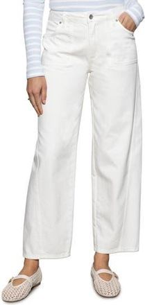 Sanctuary District High Waist Barrel Leg Ankle Jeans in Blcw at Nordstrom Rack, Size 29