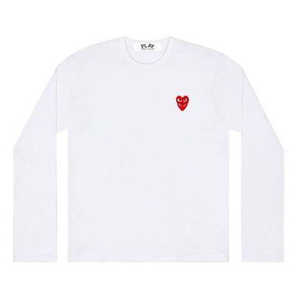 Comme Des Garçons L/S Basic T-Shirt Red Family Heart White AZ-T292-051-2