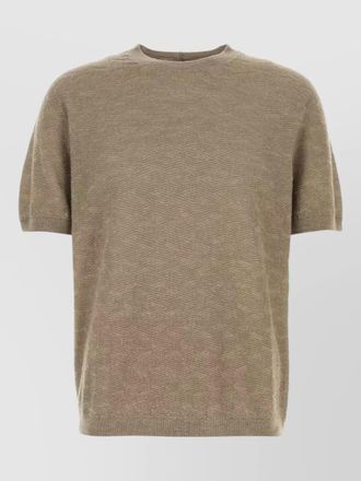 Giorgio Armani cashmere blend round neck short sleeve sweater