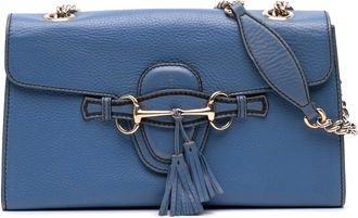 Gucci Pre-owned Womens Shoulder Bag Tassel Chain Strap - Blue Leather - One Size