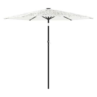 Berkfield Home Garden Parasol with Steel Pole White 268x268x226 cm | Size: 268 x 268 x 226 cm