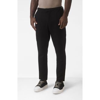 Mauvais Savile Slim Pinstripe Chino Trousers in Black at Nordstrom, Size 34