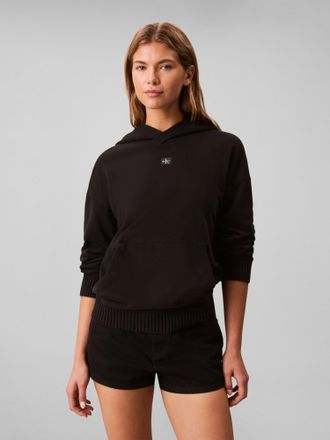 Calvin Klein Jeans Sweatshirt CALVIN KLEIN JEANS, Damen, Gr. XXL (46), schwarz, Sweatware, Obermaterial: 100% Baumwolle, unifarben, regular fit h&uuml;ftlang, Rundhals, B&uuml;ndc