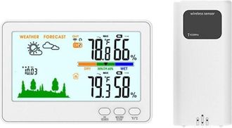 OEM Estaci&oacute;n Meteorol&oacute;gica Inal&aacute;mbrica Con Term&oacute;metro E Higr&oacute;metro, Pantalla Lcd A Color, Monitorizaci&oacute;n De Presi&oacute;n Atmosf&eacute;rica, Temperatura Interior Y Ex