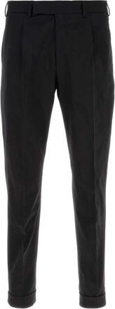 Pantaloni Torino Black Tapered Pleated Trousers