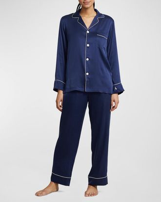Polo Ralph Lauren The Laurel Stretch Silk Pajama Set