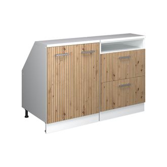 Vicco Conjunto De Armarios Para Techo Inclinado Rion, Roble Artesanal, 120 Cm Lote De 2 Carcasas De Armario 60 Cm De Profundidad, Vicco