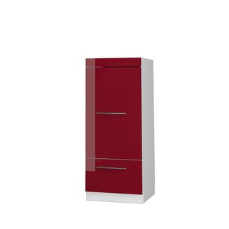 Vicco Mobile Cucina Microonde Fame-line, Rosso Bordeaux Lucido, 60 Cm
